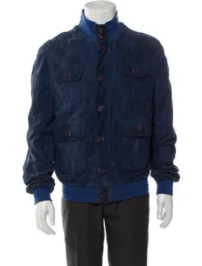 Pre-owned Fendi Vintage 2000's Trucker Jacket In Blue