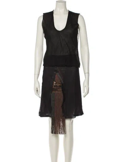 Pre-owned Fendi Vintage 2002 Skirt Set In Black