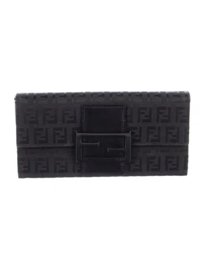 Pre-owned Fendi Vintage 2002 Wallet In Black