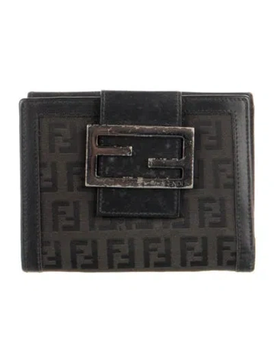 Pre-owned Fendi Vintage 2003 Compact Wallet In Brown