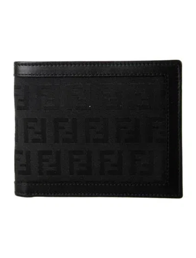 Pre-owned Fendi Vintage 2004 Bifold Wallet In Black