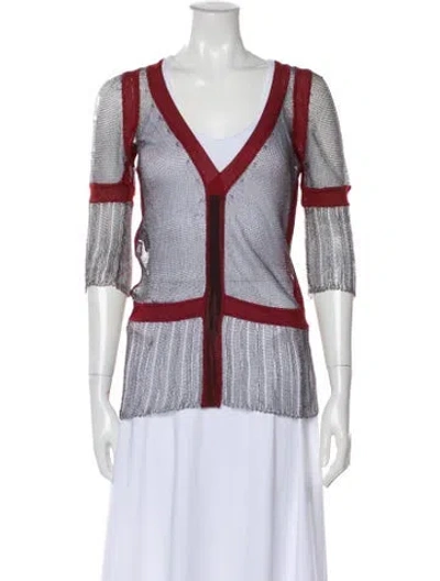 Pre-owned Fendi Vintage 2004 Top In Silver