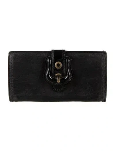 Pre-owned Fendi Vintage 2007 Continental Wallet In Black