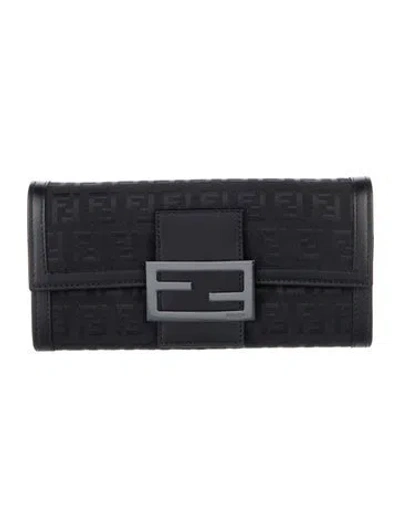 Pre-owned Fendi Vintage 2007 Wallet In Black