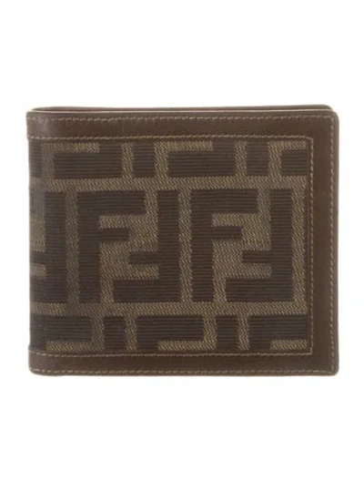 Pre-owned Fendi Vintage 2008 Bifold Wallet In Brown