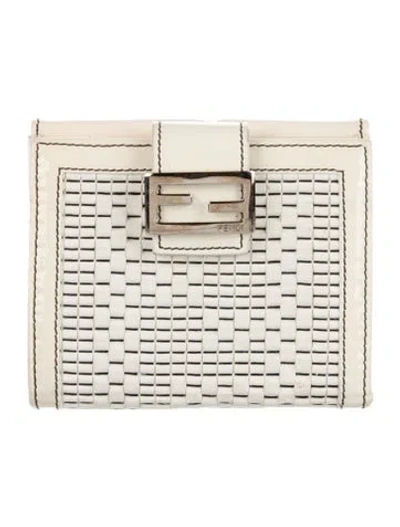 Pre-owned Fendi Vintage 2008 Bifold Wallet In Neutrals