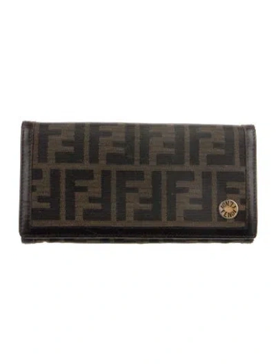 Pre-owned Fendi Vintage 2008 Wallet In Brown