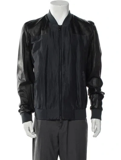 Pre-owned Fendi Vintage 2010 Bomber Jacket In Blue