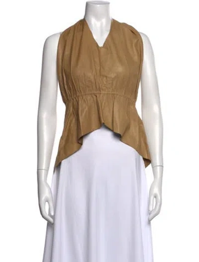 Pre-owned Fendi Vintage 2010's Top In Brown