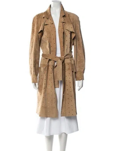 Pre-owned Fendi Vintage 2011 Trench Coat In Neutrals
