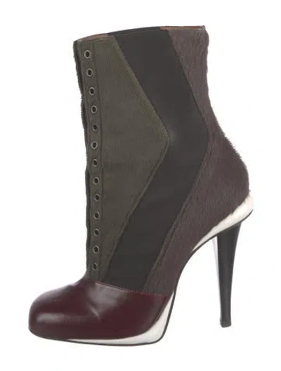 Pre-owned Fendi Vintage 2012 Lace-up Boots