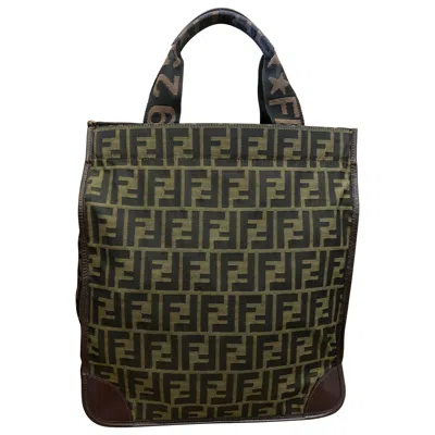 Pre-owned Fendi Vintage  Brown Zucca Jacquard Foldable Tote Bag