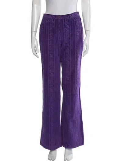 Pre-owned Fendi Vintage Flared Pants In Purple