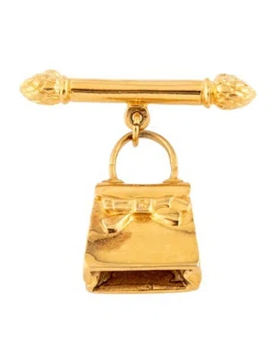 Pre-owned Fendi Vintage Handbag Drop Brooch In Multicolor
