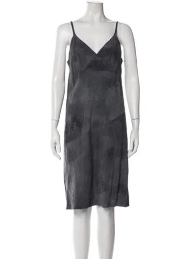 Pre-owned Fendi Vintage Knee-length Dress In Gray