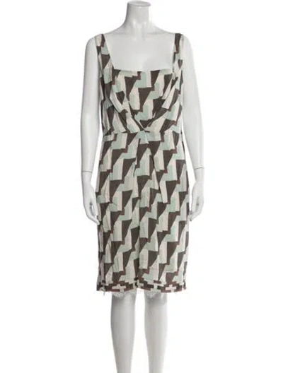 Pre-owned Fendi Vintage Knee-length Dress In Green