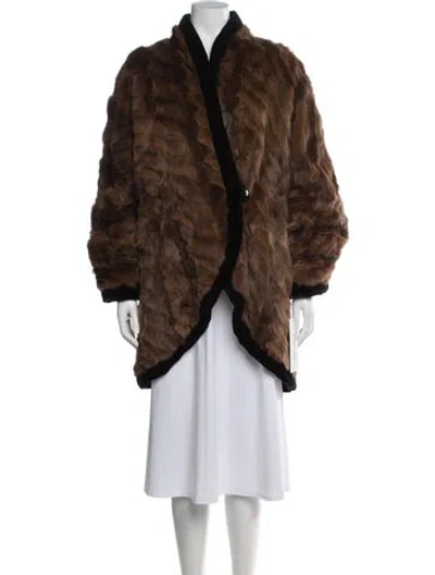 Pre-owned Fendi Vintage Late 1970's - Early 1980's Fur Coat In Brown