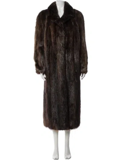 Pre-owned Fendi Vintage Late 1970's - Early 1980's Fur Coat In Brown