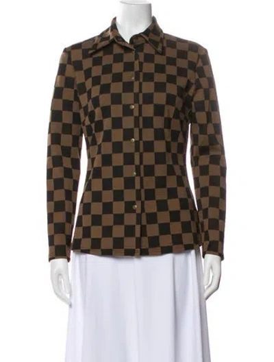 Pre-owned Fendi Vintage Late 1980's - Early 1990's Blazer In Brown