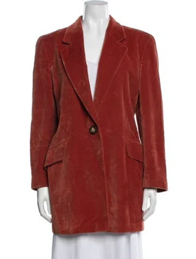 Pre-owned Fendi Vintage Late 1980's - Early 1990's Coat In Orange