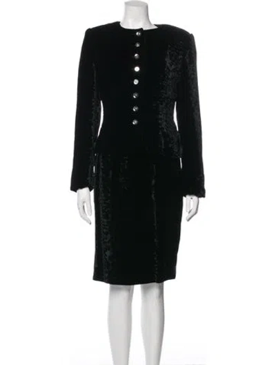Pre-owned Fendi Vintage Late 1980's - Early 1990's Dress Set In Black