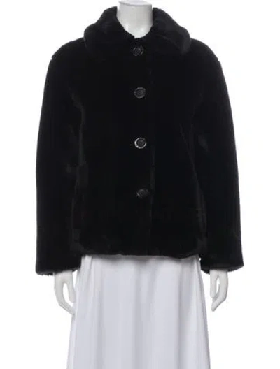 Pre-owned Fendi Vintage Late 1980's - Early 1990's Faux Fur Jacket In Black