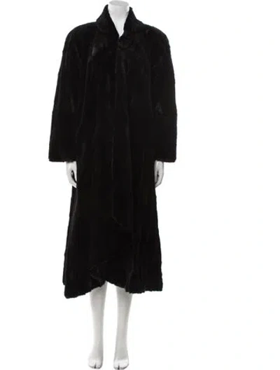 Pre-owned Fendi Vintage Late 1980's - Early 1990's Fur Coat In Black