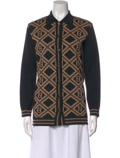 Pre-owned Fendi Vintage Late 1980's - Early 1990's Sweater In Black
