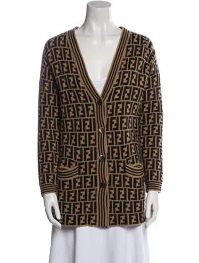 Pre-owned Fendi Vintage Late 1980's - Early 1990's Sweater In Brown