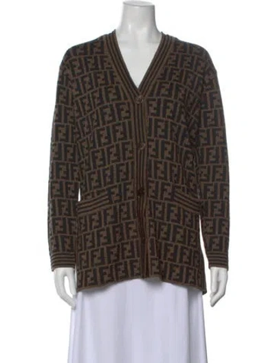 Pre-owned Fendi Vintage Late 1980's - Early 1990's Sweater In Gold