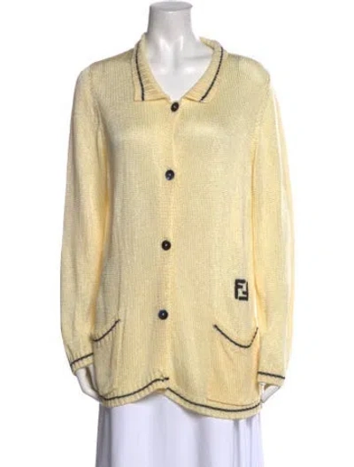 Pre-owned Fendi Vintage Late 1980's - Early 1990's Sweater In Neutral