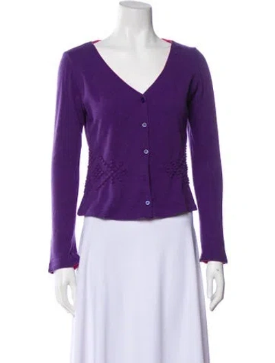 Pre-owned Fendi Vintage Late 1980's - Early 1990's Sweater In Purple