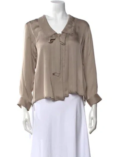 Pre-owned Fendi Vintage Late 1990's - Early 2000's Blouse In Neutral