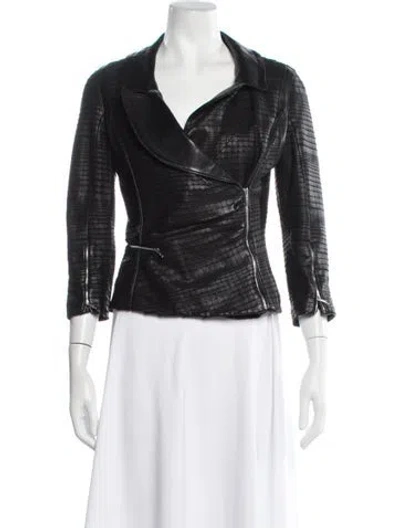 Pre-owned Fendi Vintage Late 2000's - Early 2010's Biker Jacket In Black