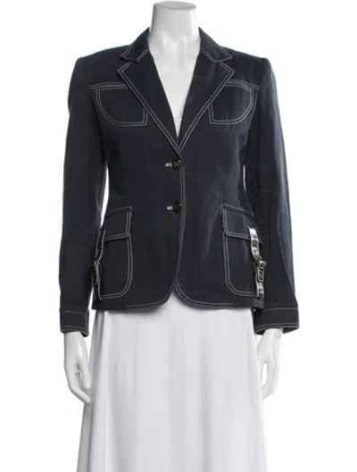 Pre-owned Fendi Vintage Late 2000's - Early 2010's Blazer In Blue