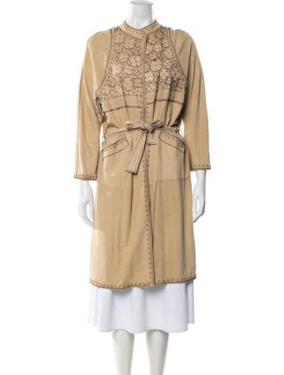 Pre-owned Fendi Vintage Late 2000's - Early 2010's Coat In Neutral