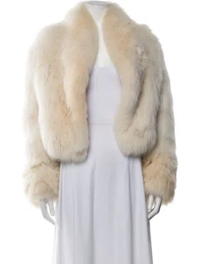 Pre-owned Fendi Vintage Late 2000's - Early 2010's Faux Fur Jacket In White