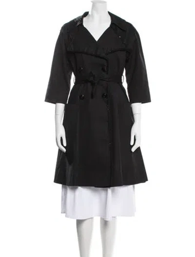 Pre-owned Fendi Vintage Late 2000's - Early 2010's Trench Coat In Black