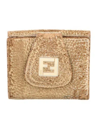 Pre-owned Fendi Vintage Leather Compact Wallet