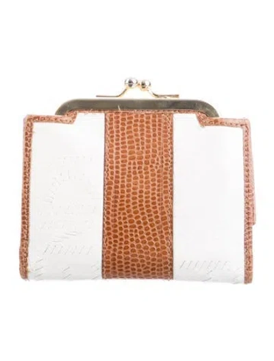 Pre-owned Fendi Vintage Leather French Purse In White