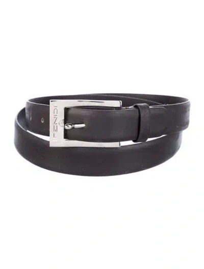 Pre-owned Fendi Vintage Leather Waist Belt In Brown