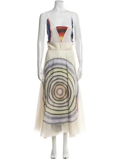 Pre-owned Fendi Vintage Long Dress In Neutrals