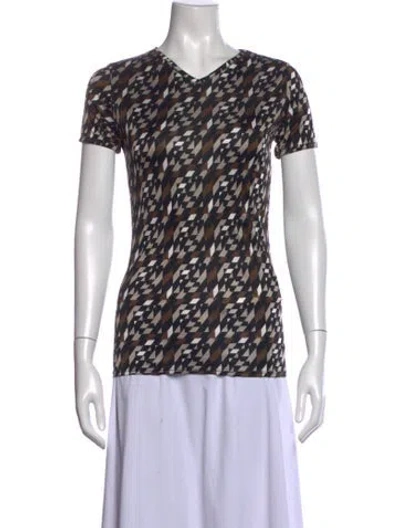 Pre-owned Fendi Vintage Mare T-shirt In Black/brown