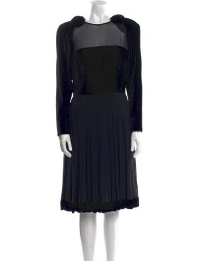Pre-owned Fendi Vintage Midi Length Dress In Black