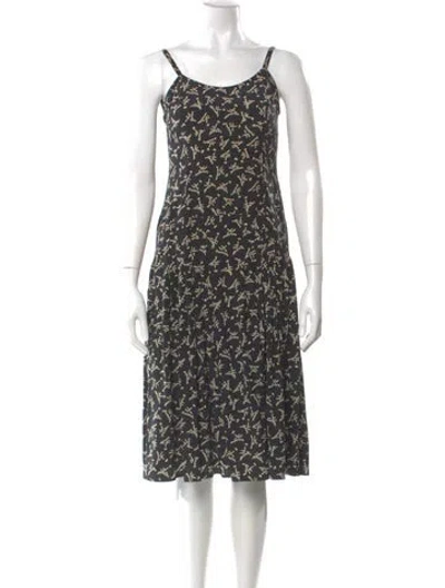Pre-owned Fendi Vintage Midi Length Dress In Black