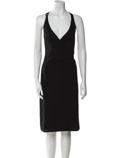 Pre-owned Fendi Vintage Midi Length Dress In Black