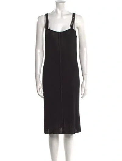 Pre-owned Fendi Vintage Midi Length Dress In Black