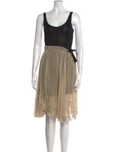 Pre-owned Fendi Vintage Midi Length Dress In Black
