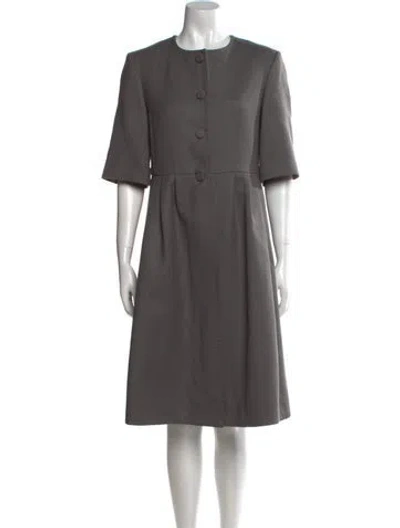 Pre-owned Fendi Vintage Midi Length Dress In Gray