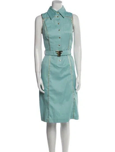 Pre-owned Fendi Vintage Midi Length Dress In Green